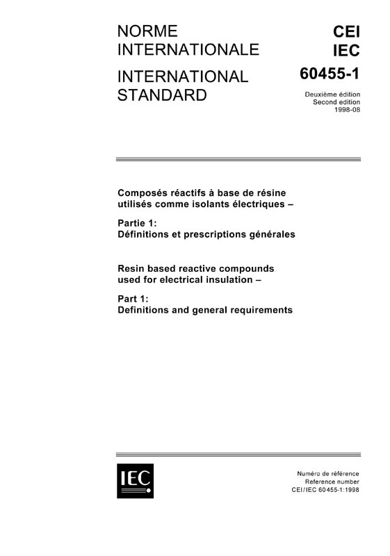 Cover IEC 60455-1:1998